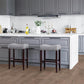 Set of 2 Gray Bar Counter Dining Stools FredCo
