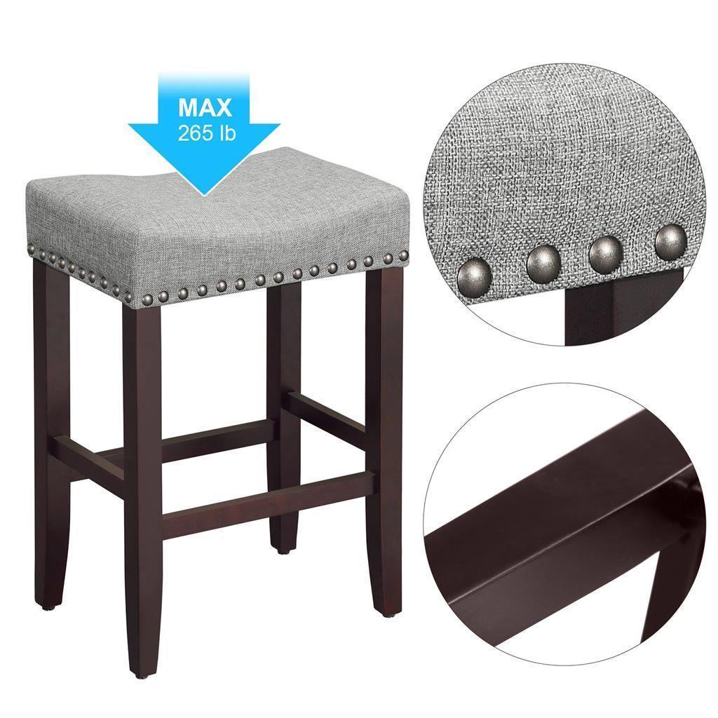 Set of 2 Gray Bar Counter Dining Stools FredCo