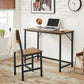 Set of 2 Industrial Brown Dining Chairs FredCo