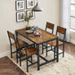 Set of 2 Industrial Brown Dining Chairs FredCo