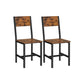 Set of 2 Industrial Brown Dining Chairs FredCo