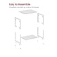 Set of 2 Industrial White End Tables, White FredCo