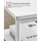 Set of 2 Industrial White End Tables, White FredCo