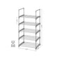 Set of 2 Metal Shoe Storage Organizer with 5 Shelves, Gray FredCo