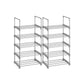 Set of 2 Metal Shoe Storage Organizer with 5 Shelves, Gray FredCo