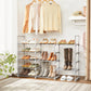 Set of 2 Metal Shoe Storage Organizer with 5 Shelves, Gray FredCo