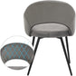 Set of 2 Modern Gray Velvet Dining Chairs FredCo