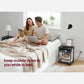 Set of 2 Plug-in Series Side Table, USB, Black Nightstand FredCo