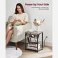 Set of 2 Plug-in Series Side Table, USB, Greige FredCo