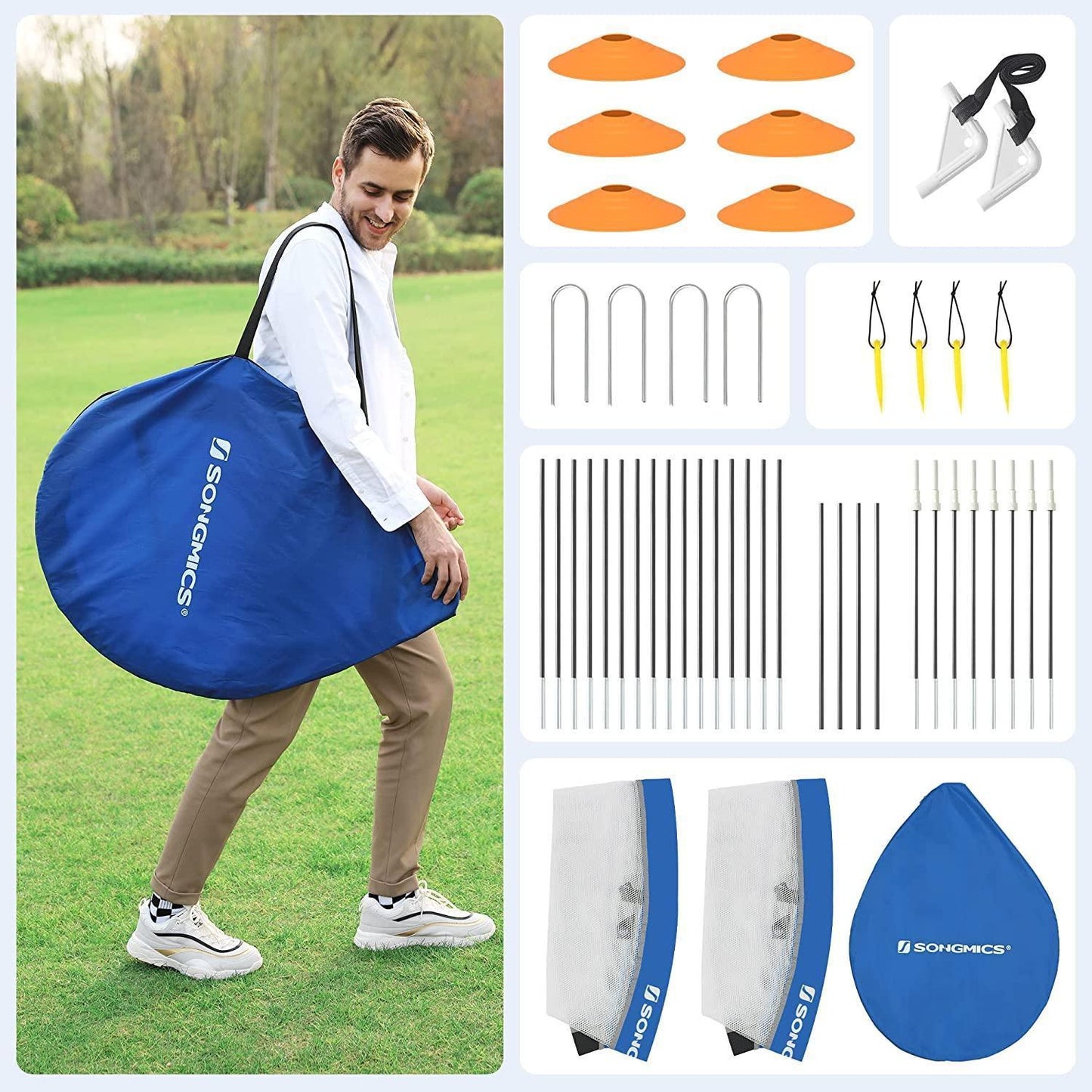 Set of 2 Portable Soccer Goals FredCo