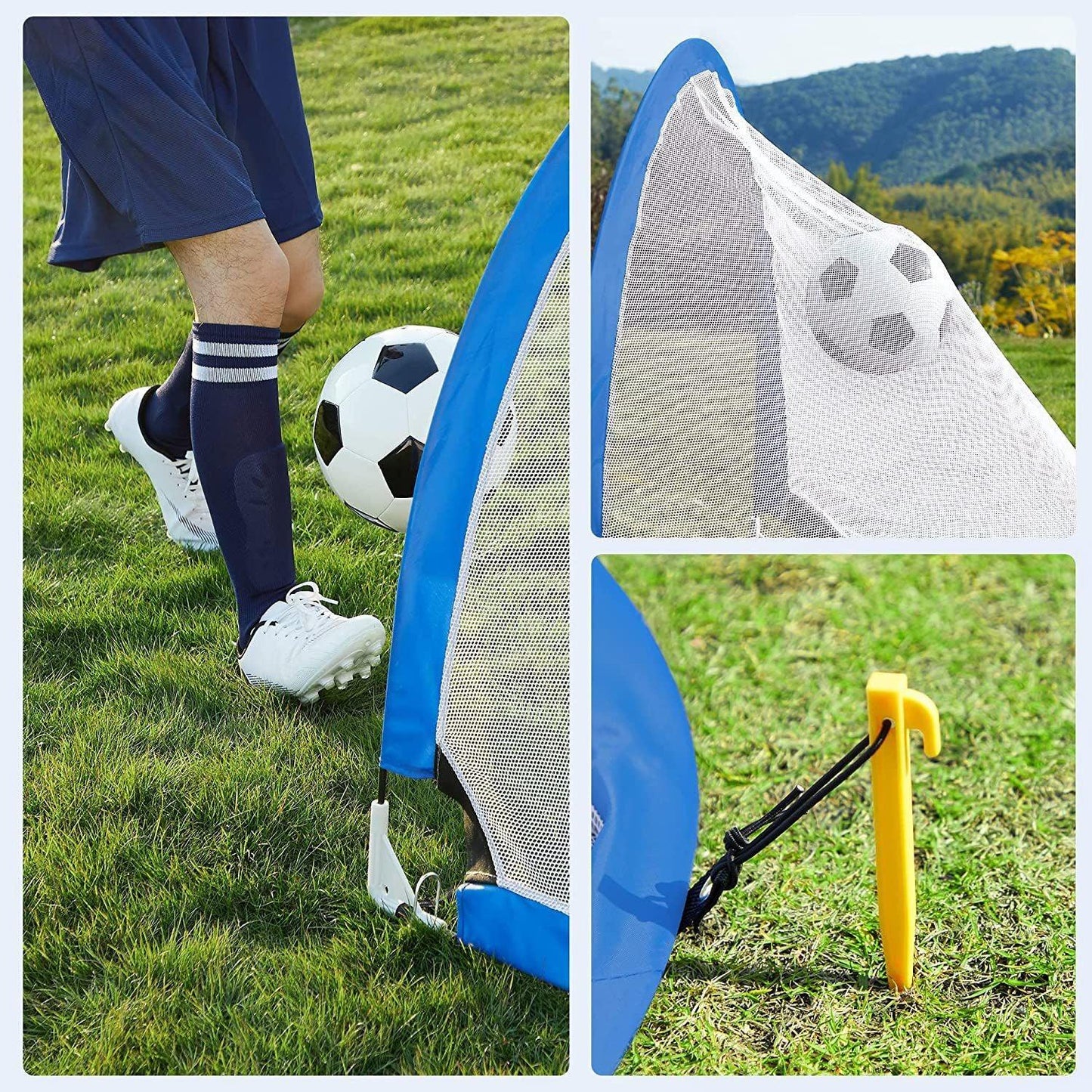 Set of 2 Portable Soccer Goals FredCo