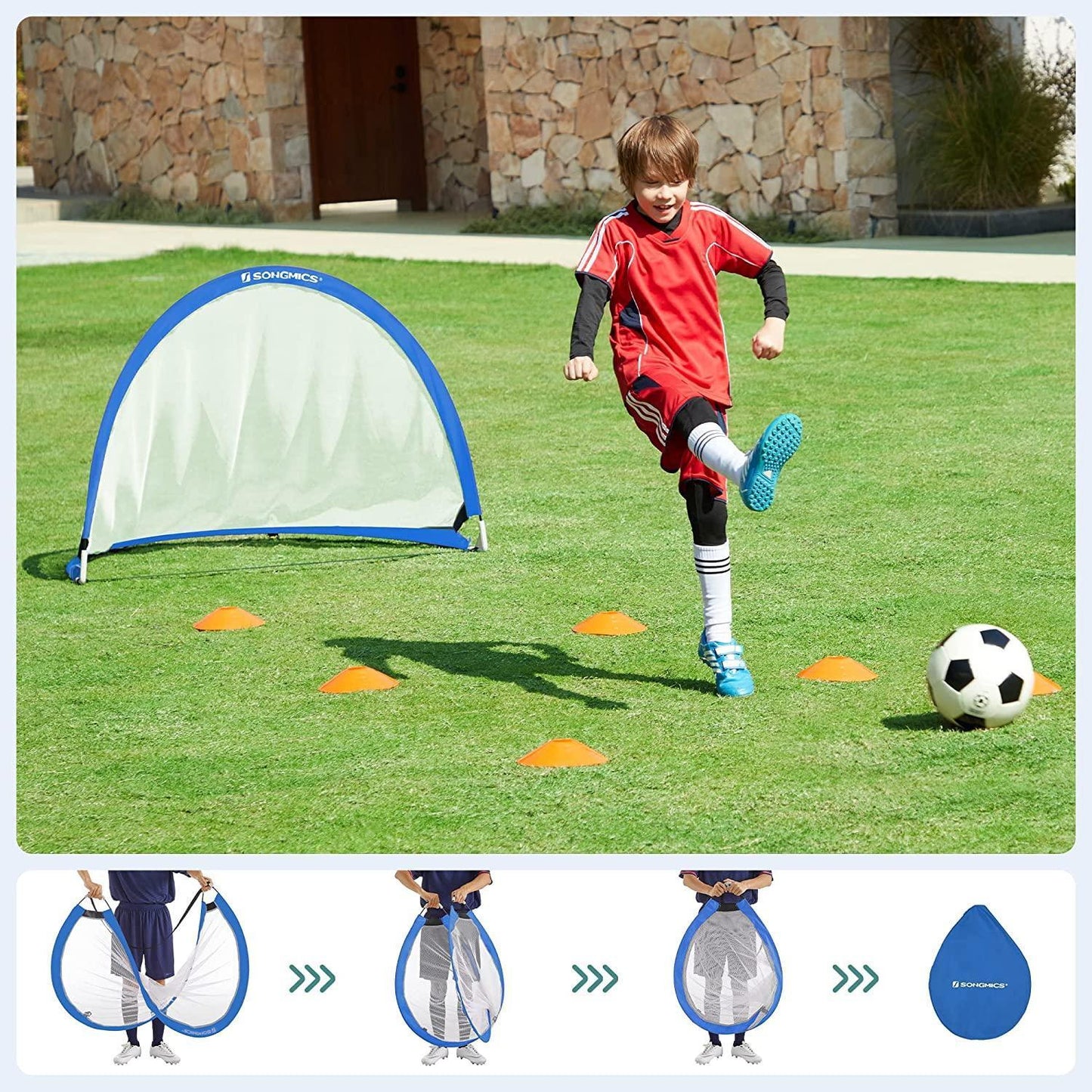 Set of 2 Portable Soccer Goals FredCo
