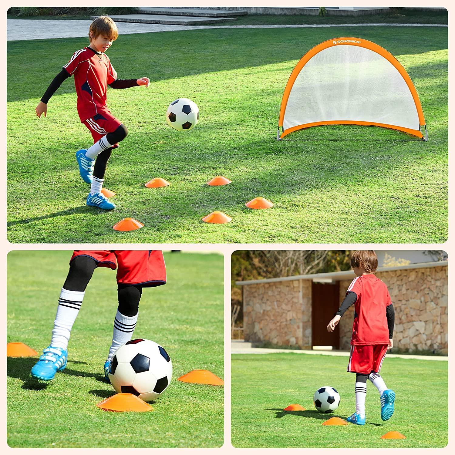 Set of 2 Portable Soccer Goals with Carry Bag FredCo