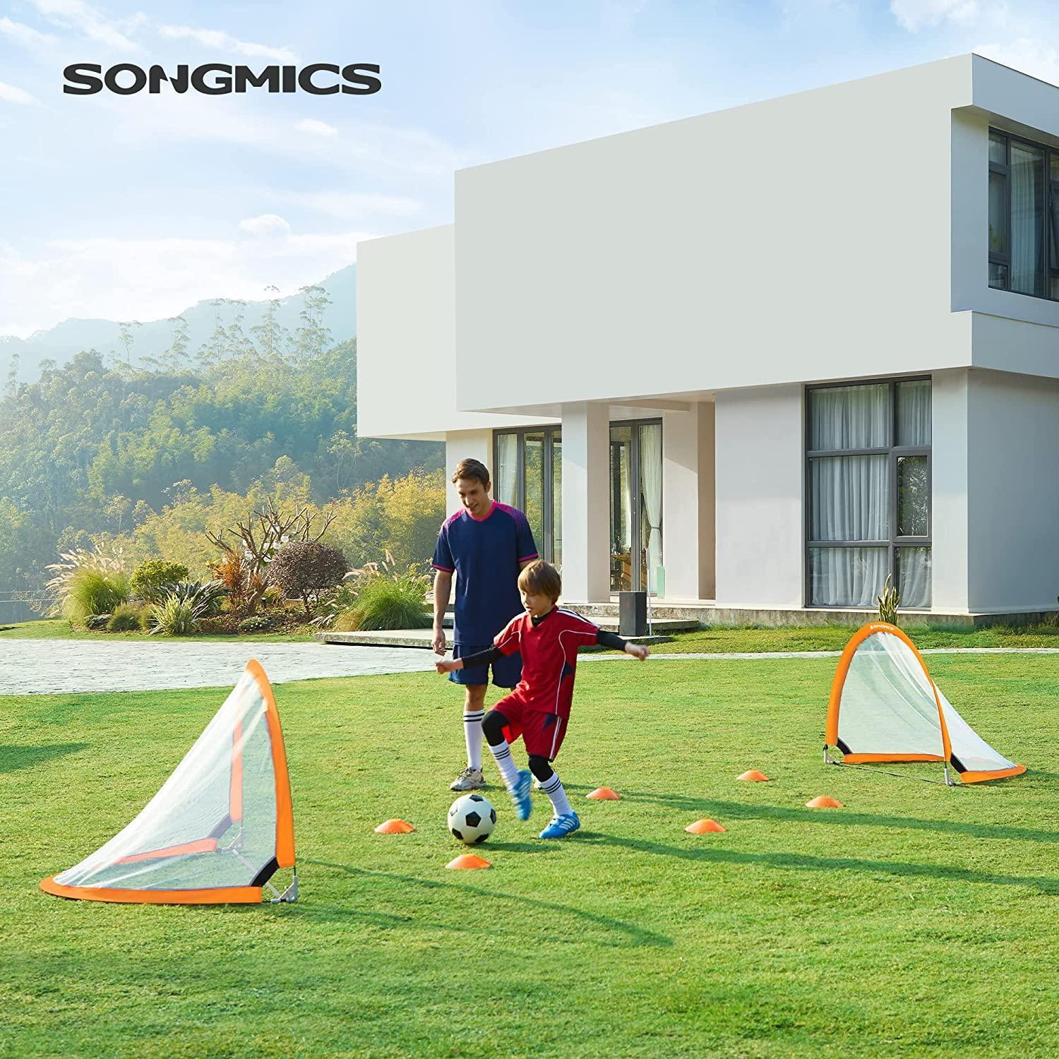 Set of 2 Portable Soccer Goals with Carry Bag FredCo