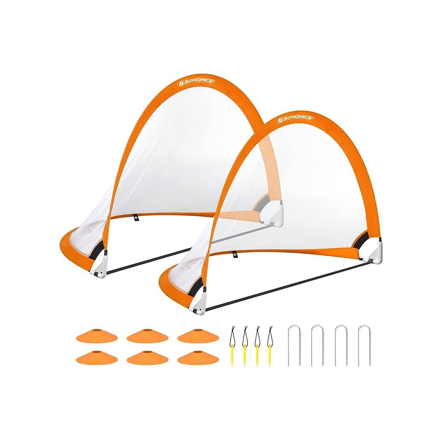 Set of 2 Portable Soccer Goals with Carry Bag FredCo