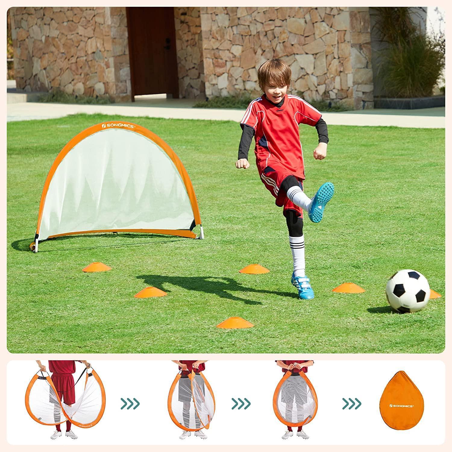 Set of 2 Portable Soccer Goals with Carry Bag FredCo