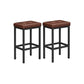 Set of 2 PU Bar Stools FredCo