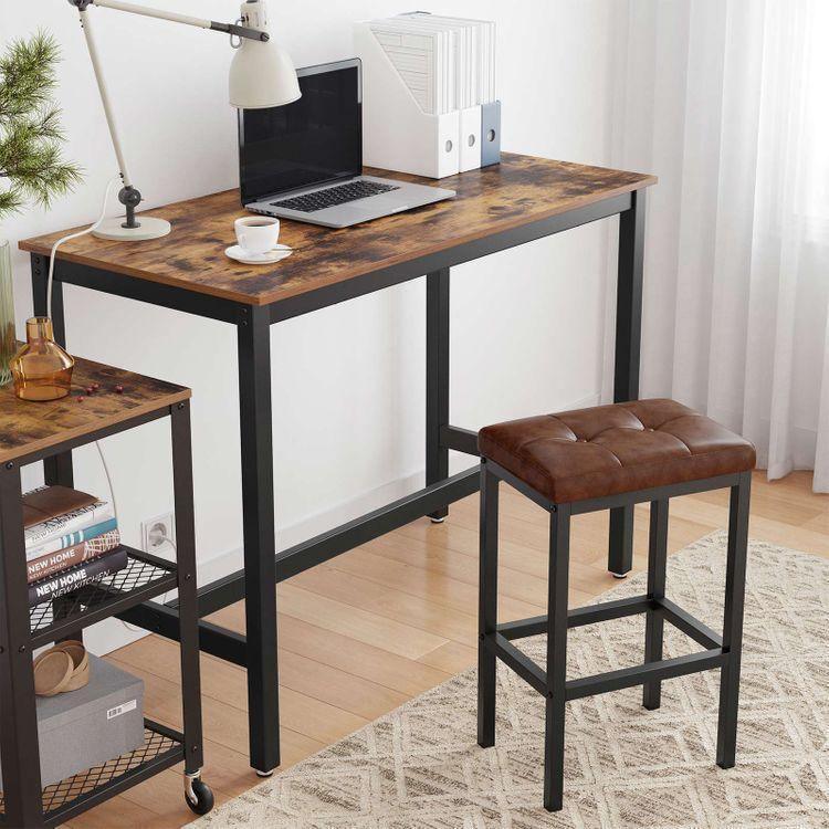 Set of 2 PU Bar Stools FredCo