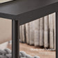 Set of 2 Side Table with Storage Shelf Black FredCo