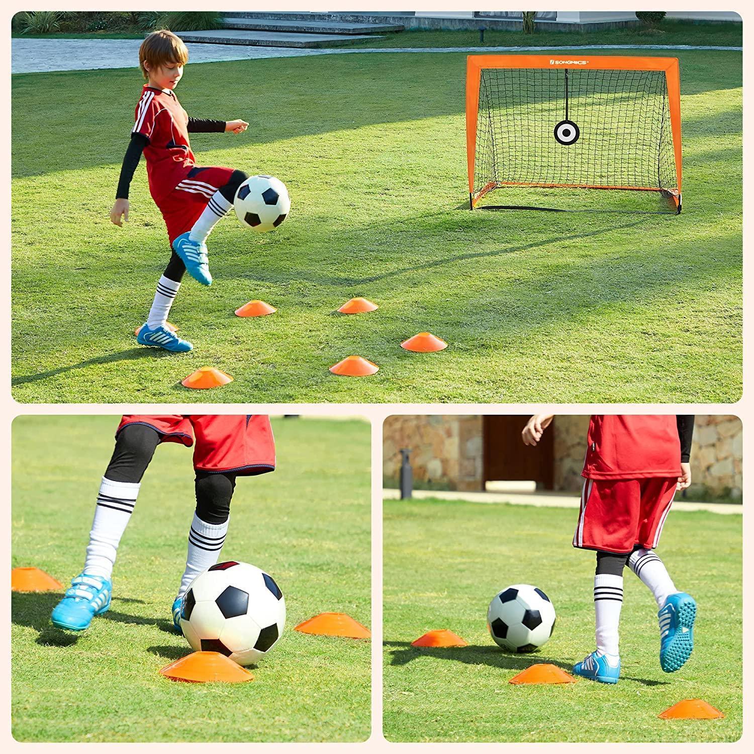 Set of 2 Soccer Net for Backyard, Orange FredCo
