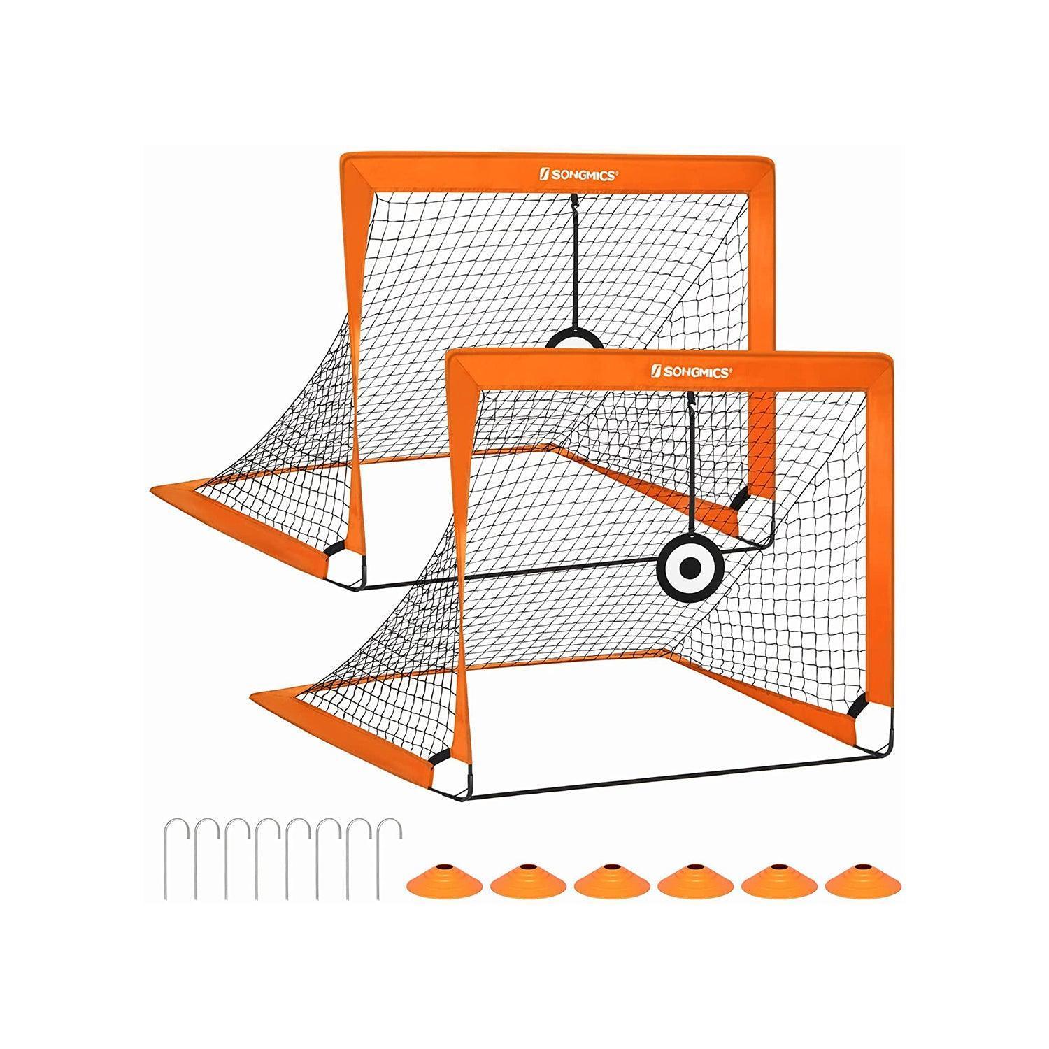 Set of 2 Soccer Net for Backyard, Orange FredCo
