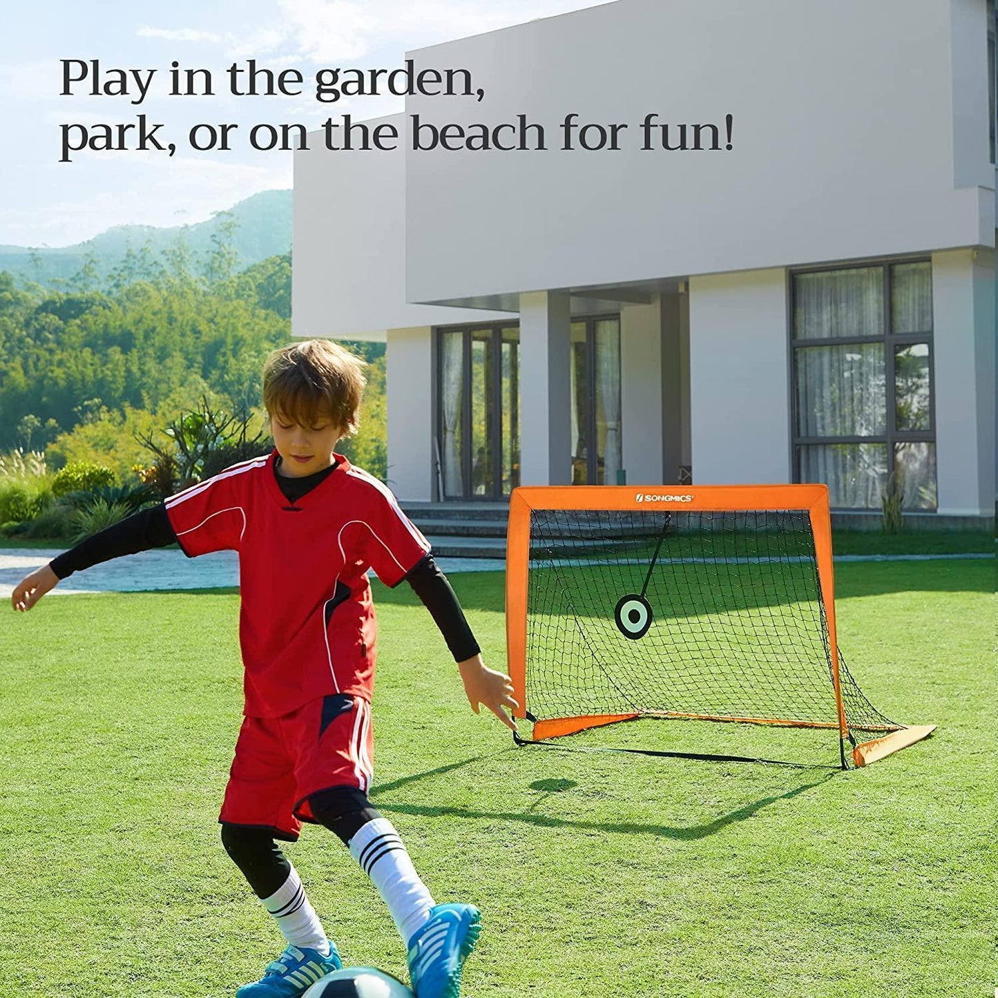 Set of 2 Soccer Net for Backyard, Orange FredCo