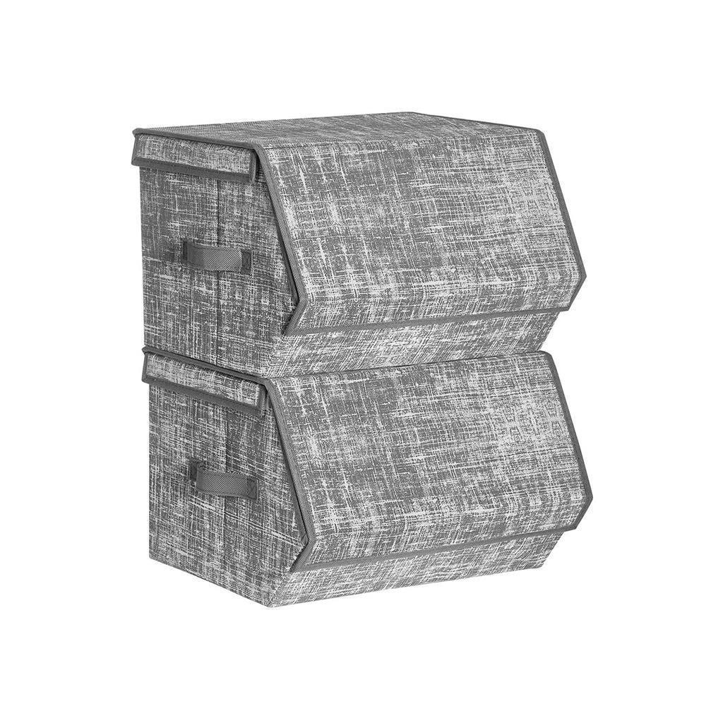 Set of 2 Storage Organizers Gray 15”L x 13.8”W FredCo