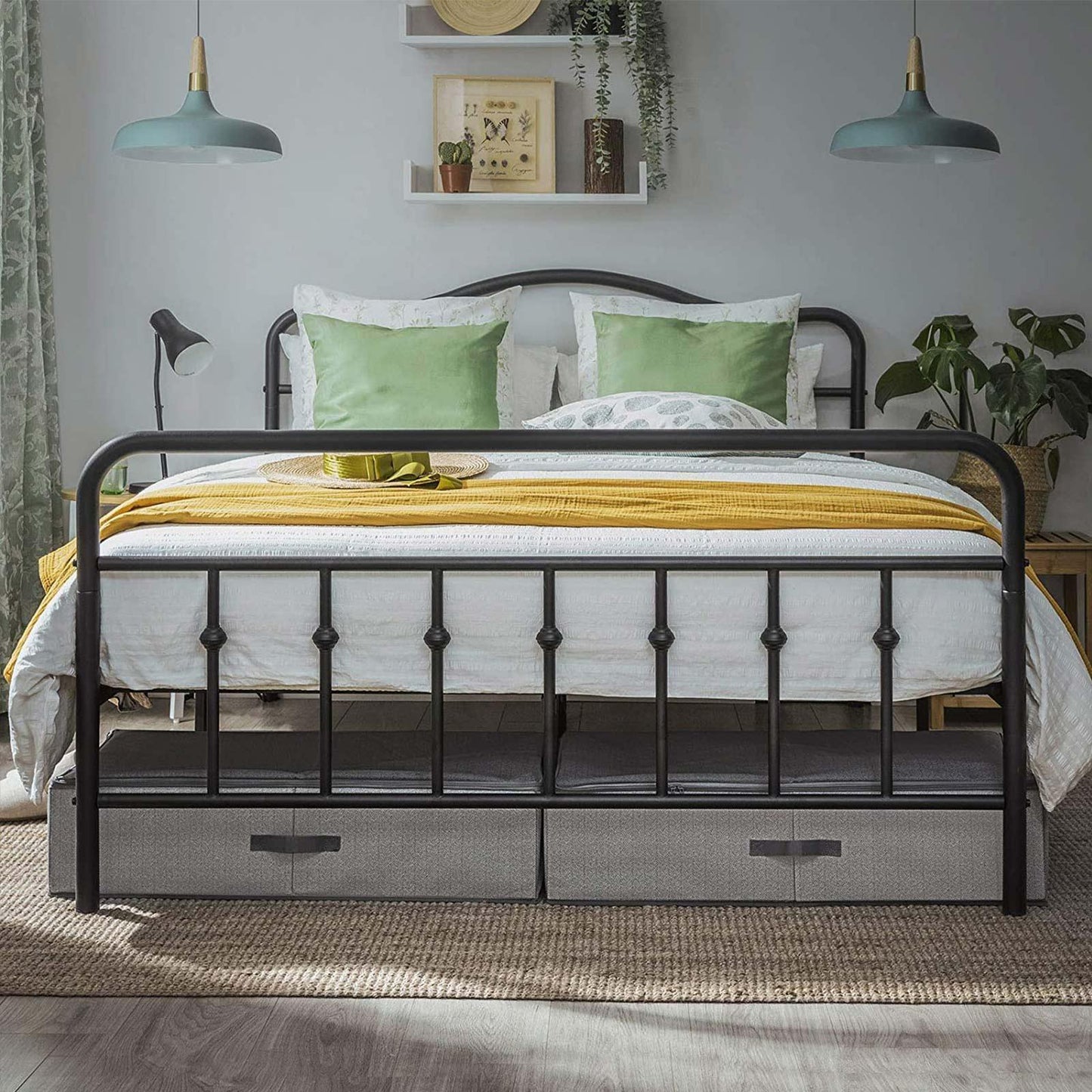 Set of 2 Underbed Storage Bag Gray FredCo