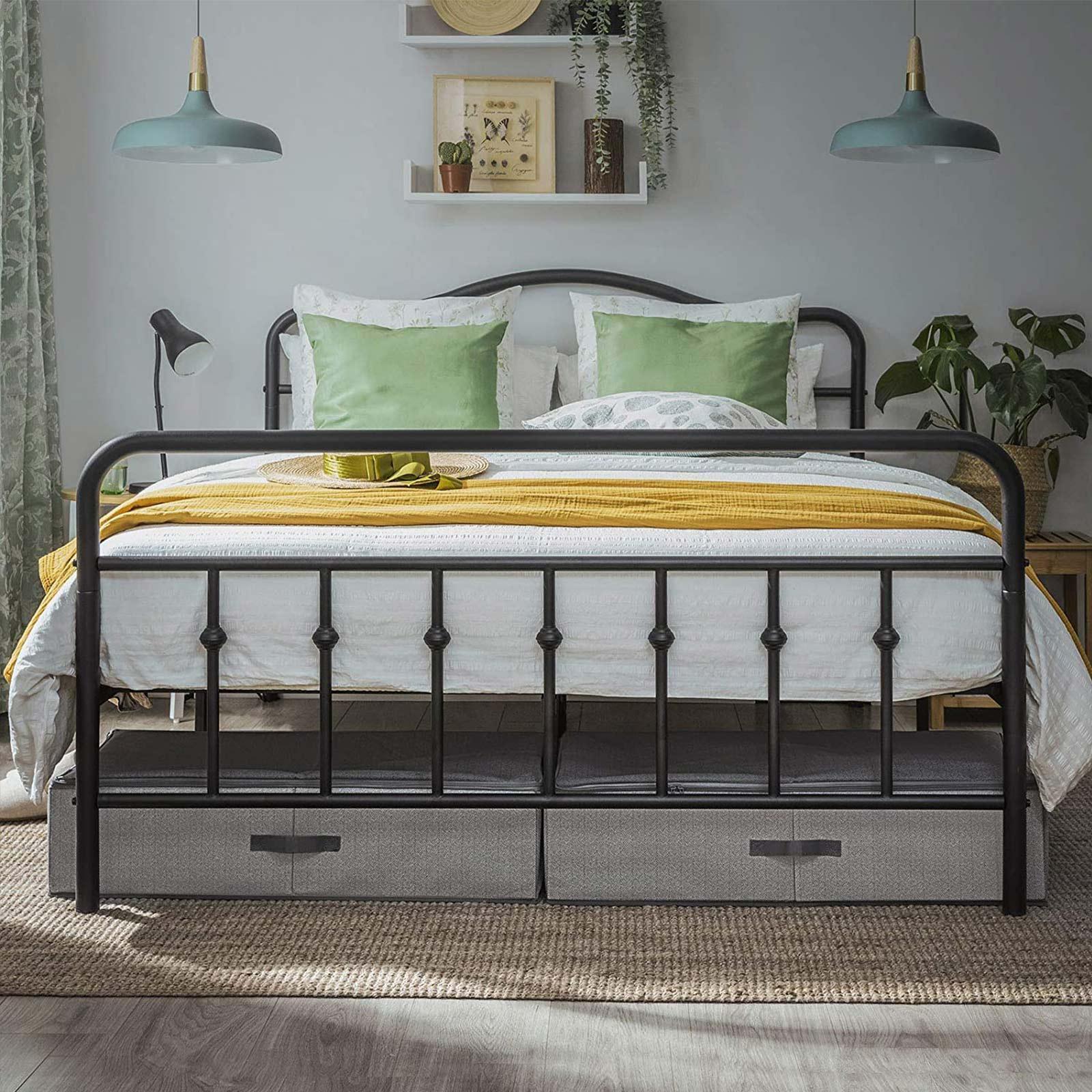 Set of 2 Underbed Storage Bag Gray FredCo