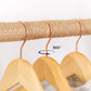 Set of 20 Wood Coat Hangers with Swivel Hook, Natural FredCo