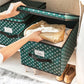Set of 3 Green Storage Box with Lid for Holiday FredCo