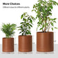 Set of 3 Plastic Planters Brick Red 4", 5", 6" FredCo