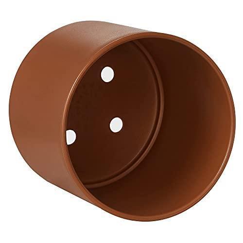 Set of 3 Plastic Planters Brick Red 4", 5", 6" FredCo