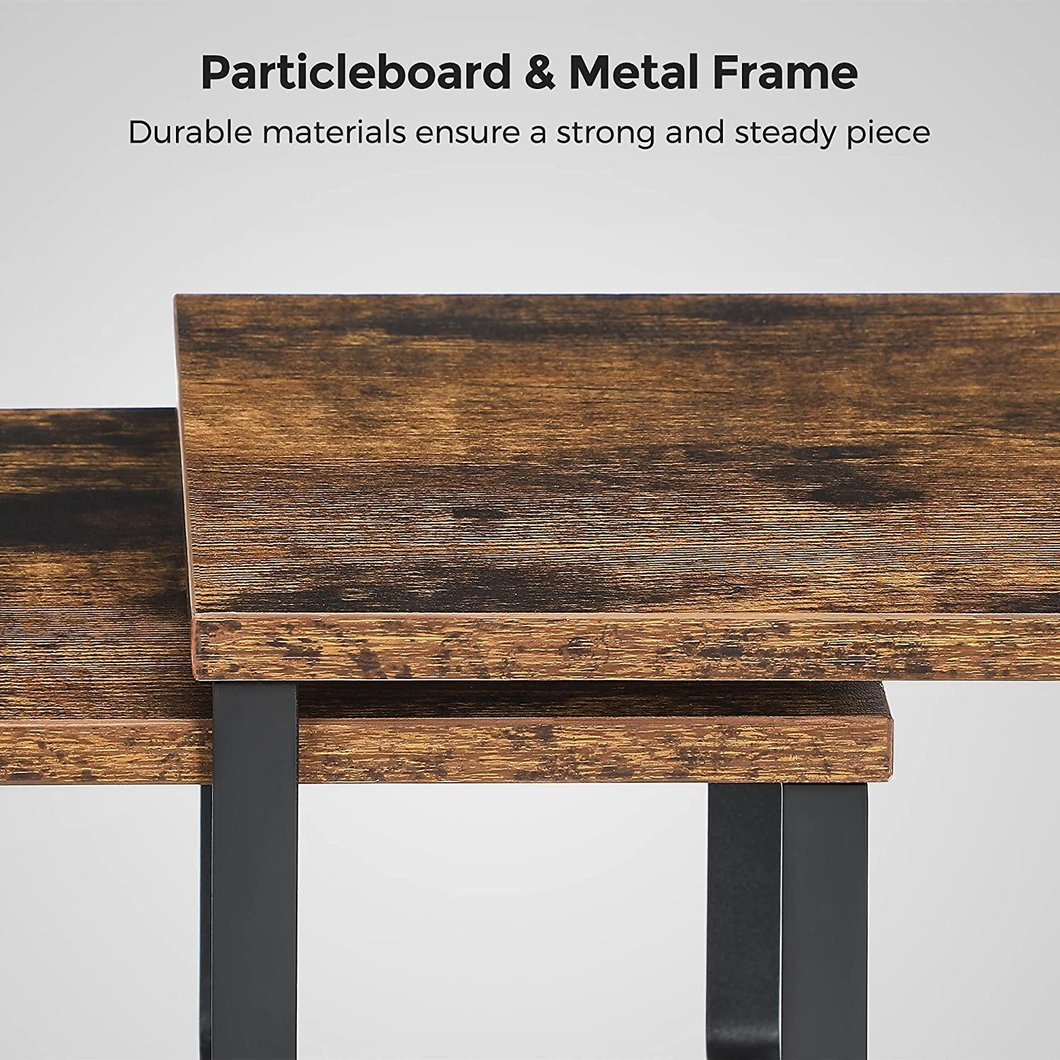 Set of 4 Brown Counter Organizer Shelves for Kitchen FredCo