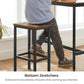 Set of 4 Industrial Brown Bar Stools FredCo