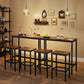 Set of 4 Industrial Brown Bar Stools FredCo