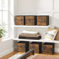 Set of 6 Brown & Black Folding Storage Box FredCo