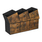 Set of 6 Brown & Black Folding Storage Box FredCo