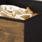 Set of 6 Brown & Black Folding Storage Box FredCo