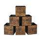 Set of 6 Brown & Black Folding Storage Box FredCo