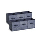 Set of 6 Navy Blue Storage Cubes with Double Handles, Clothes FredCo
