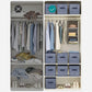 Set of 6 Navy Blue Storage Cubes with Double Handles, Clothes FredCo