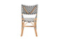 Shai Modern French Grey and White Weaving and Natural Rattan Bistro Chair FredCo