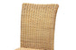 Shamara Modern Bohemian Natural Rattan and Mahogany Wood Dining Chair FredCo