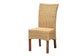 Shamara Modern Bohemian Natural Rattan and Mahogany Wood Dining Chair FredCo