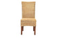 Shamara Modern Bohemian Natural Rattan and Mahogany Wood Dining Chair FredCo