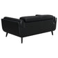 Shania 2-piece Track Arms Living Room Set Black 509921-S2 Coaster FredCo