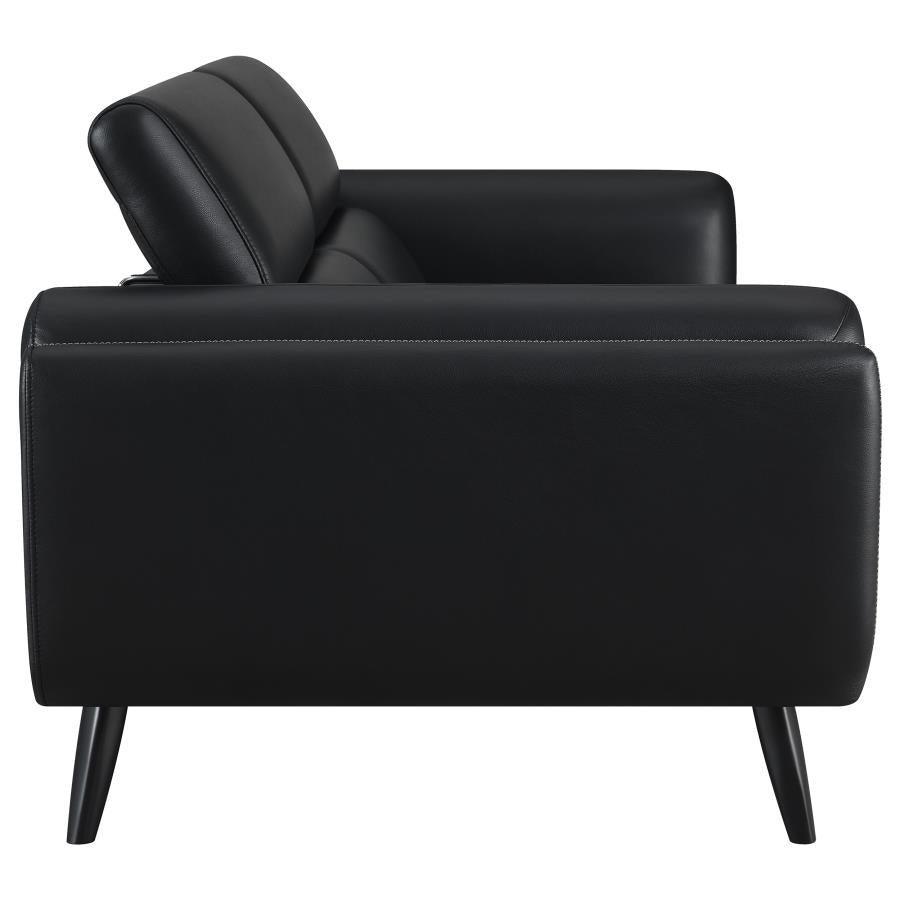 Shania 2-piece Track Arms Living Room Set Black 509921-S2 Coaster FredCo
