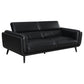 Shania 2-piece Track Arms Living Room Set Black 509921-S2 Coaster FredCo