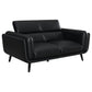 Shania 2-piece Track Arms Living Room Set Black 509921-S2 Coaster FredCo